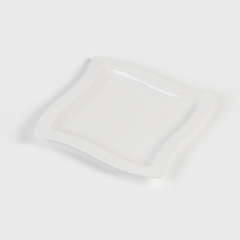 Set de platos porcelana blanca Cuadrado X6 en internet