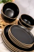 Set X12 de vajilla de cerámica - Negra