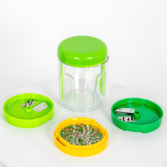 Cortador de vegetales con accesorios 3 en 1