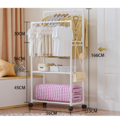 Perchero doble 2 estantes - comprar online