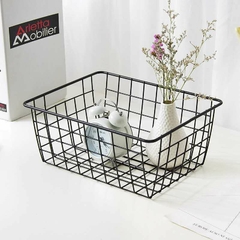 Canasto rectangular de metal 2 medidas - Green Bazar