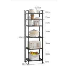 Carrito organizador de cocina con estantes - comprar online