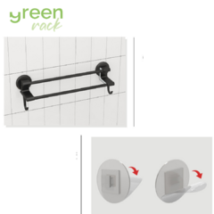Toallero doble de pared - Green Bazar