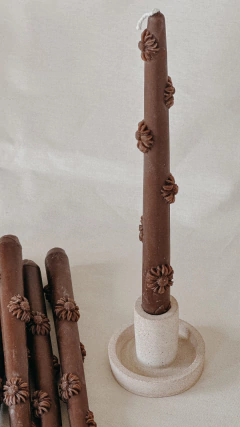 VELA FLOR MARROM na internet