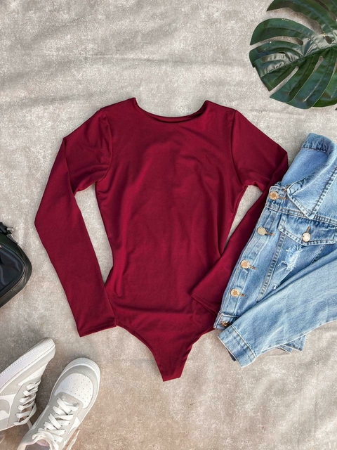 Body Kendall Marsala Manga Longa