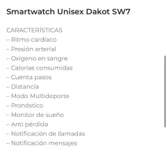 SMARTWATCH DAKOT SW7 - comprar online