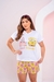 Pijama Baby Doll Manga Curta Personagens Bob Esponja BFF