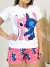 Pijama Baby Doll Manga Curta Personagens Stitch Duo - comprar online
