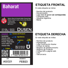 Nuez Moscada - Sin TACC - Pote de 170gr - Dusen