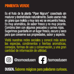 Pimienta Verde en Grano - Sin TACC - Pote de 100gr - comprar online