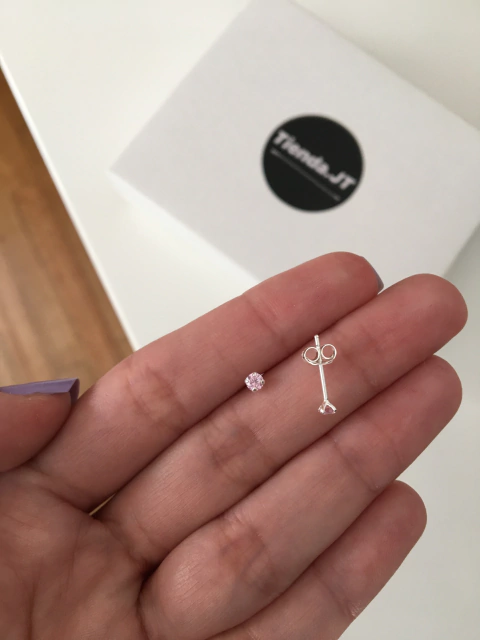 Aro cubic rosa 3mm ( 1 unidad )