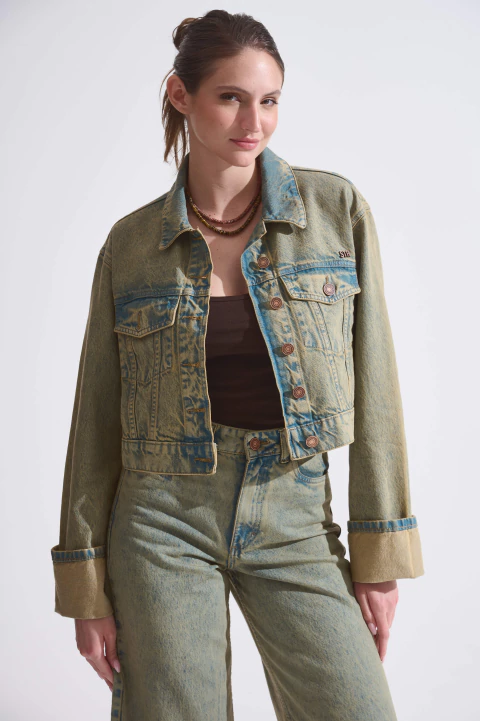 CAMPERA CROPPED MOKA - comprar online