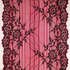 Renda Bicolor 96-18cm largura - 90%poliamida 10% elastano - preço por metro - loja online
