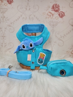 Peitoral Stitch Azul - Maloqueiras Dogs Store