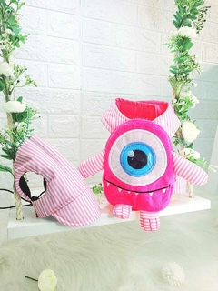 Peitoral Mochilinha Monstrinho Rosa