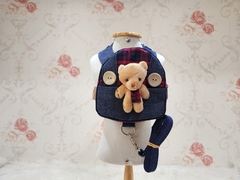 Peitoral Mochilinha Urso Lenhador - Maloqueiras Dogs Store