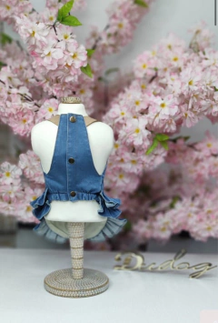 Vestido Jeans Babados Delavê - comprar online