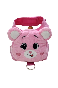 Peitoral Mochilinha Ursinho Amoroso Rosa - Maloqueiras Dogs Store
