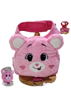 Peitoral Mochilinha Ursinho Amoroso Rosa - loja online