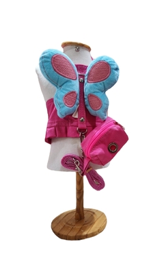 Peitoral Asas Borboleta Pink/Turquesa - comprar online