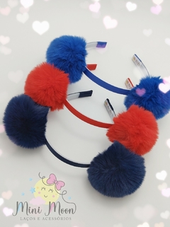 Tiara-(Arco)-Pompom-Pelúcia-Escolar
