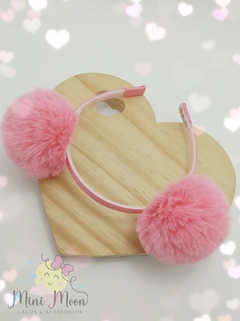Tiara-Pompom-Pelúcia-Candy-Color