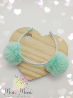 Tiara-Pompom-Pelúcia-Candy-Color