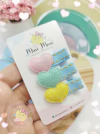 Mini Hair Clips Coração Glitter (bico de pato 3,5 cm inteiramente encapado)