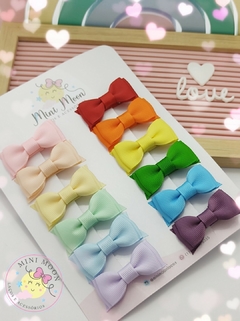 Kit-Laço-Mini-Gravatinha-(6 unidades)-Duas-opções-de-cores.