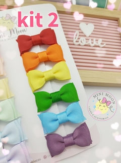 Kit-Laço-Mini-Gravatinha-(6 unidades)-Duas-opções-de-cores.