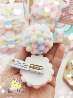 Parzinho Pom Pom  Candy Color (bico de pato 5 cm)