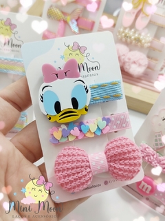 Trio de Hair Clips da Personagem Margarida da Disney