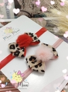 Faixinha Para Bebês com Estampa de Oncinha (Laço medindo aproximadamente 6 cm)