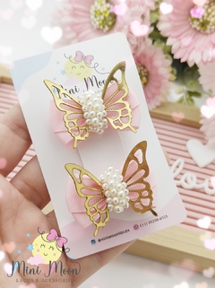 Mini Parzinhos Laço Butterfly Luxo (indicado para bebês, laço medindo aproximadamente 4 cm)