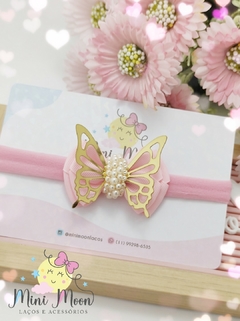 Faixinha Luxo Butterfly (Laço medindo aproximadamente 6 cm)