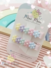 Duplinha Hair clips Jardim Encantado (bico de pato medindo 5 cm)