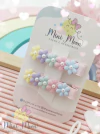 Duplinha Hair clips Jardim Encantado (bico de pato medindo 5 cm)