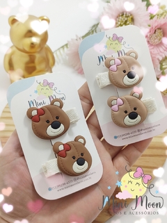 Mini Hair Clips para Bebês Ursinha Lovely