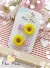 Mini Hair Clips para Bebês Girassol