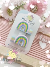 Mini Hair Clips para Bebês ( Arco-Iris)