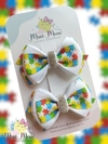 Parzinho de Laço Autismo Luxo (laço medindo aproximadamente 7 cm)