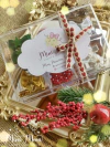 Kit Meus Primeiros Lacinhos de Natal ( bico de pato 3,5 cm ,inteiramente encapado e com borrahinha anti-deslizante.