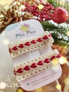 Duplinha Hair Clips Infantil Natalino (Aplicado no bico de pato de 5 cm)