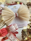 Laço Natalino Tule tamanho G (laço medindo aproximadamente 12 cm)
