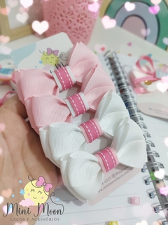Kit Laços Escolares na Xuxinha Tons de Rosa (Kit com 4 unidades)