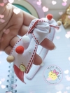 Tiara Escolar Turbante (cores vermelha, branca e marrom)