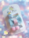 Trio de Hair Clips para Bebês ( Aplicado no bico de pato d 3,5 cm inteiramente encapado e com borrachinha anti-deslizante.