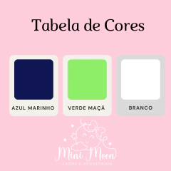 Duplinha de Laço Escolar na Xuxinha (Laço tamanho M medindo aproximadamente 9 cm) - Mini Moon Laços e Acessórios