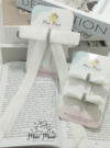 Laço Veludo Branco Luxo 