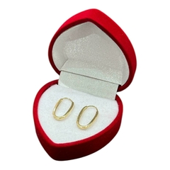 Argollas almond 0,7grs - Elibrun joyería